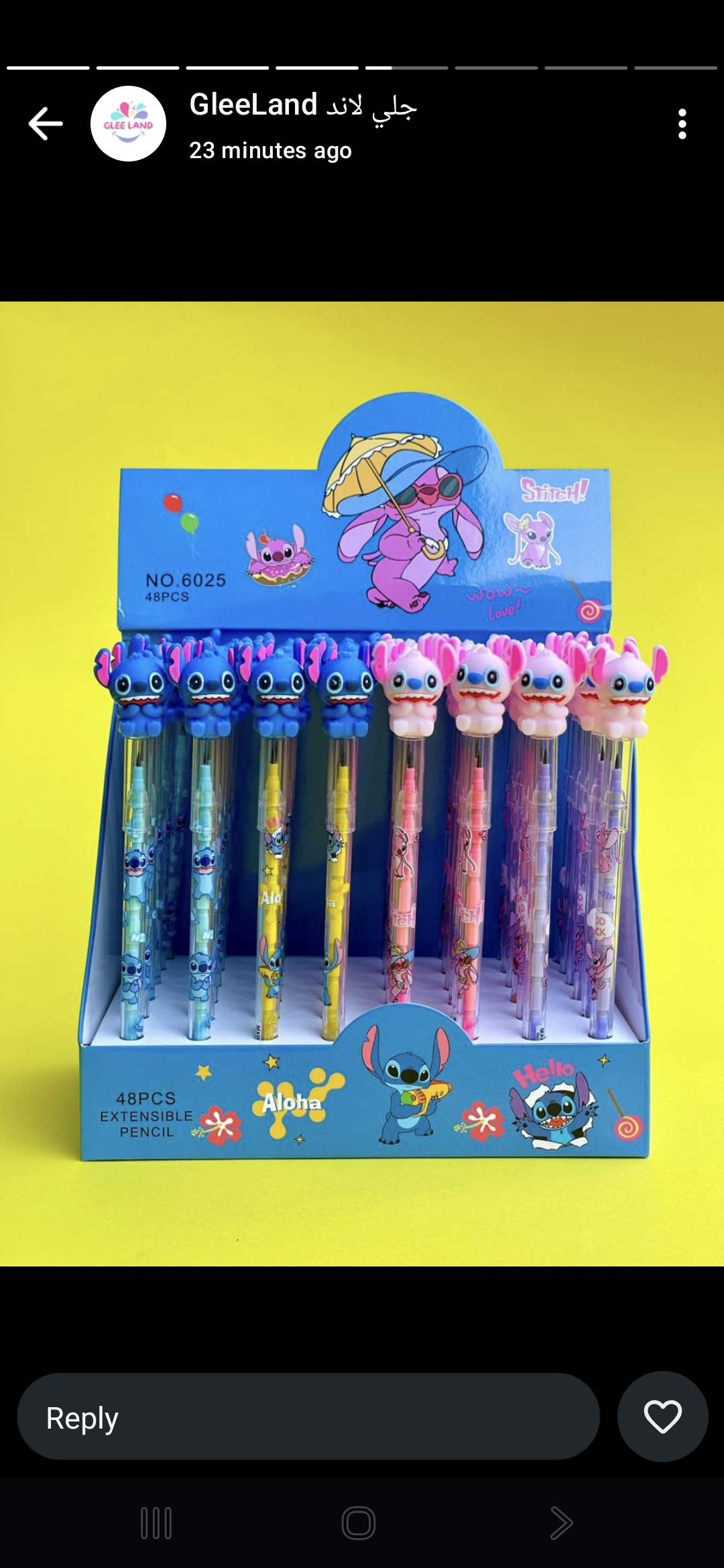 Stitch pencils, pink and blue