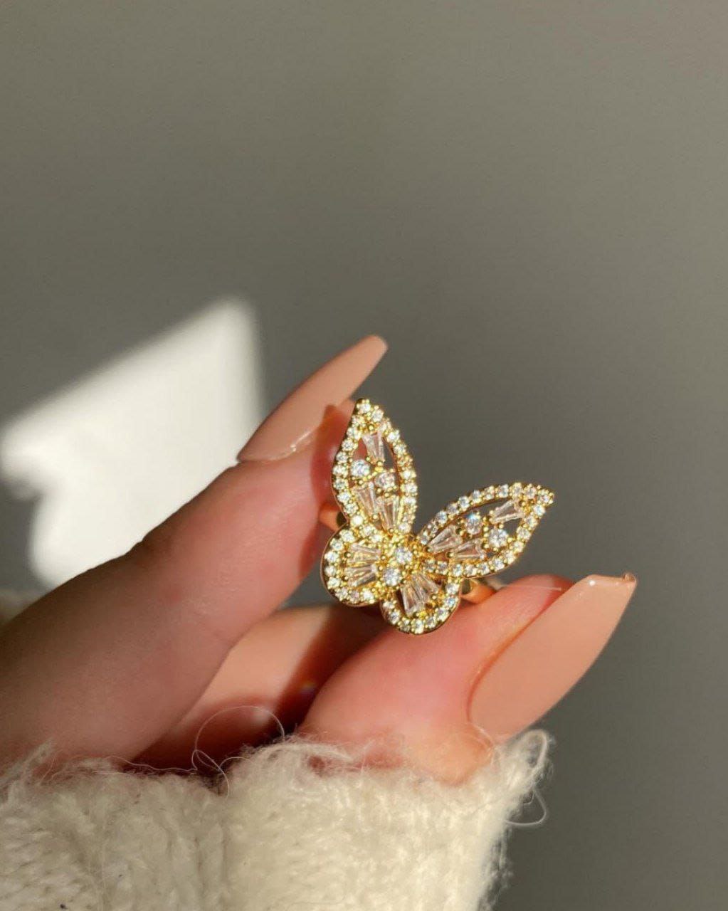 Stainless steel butterfly ring