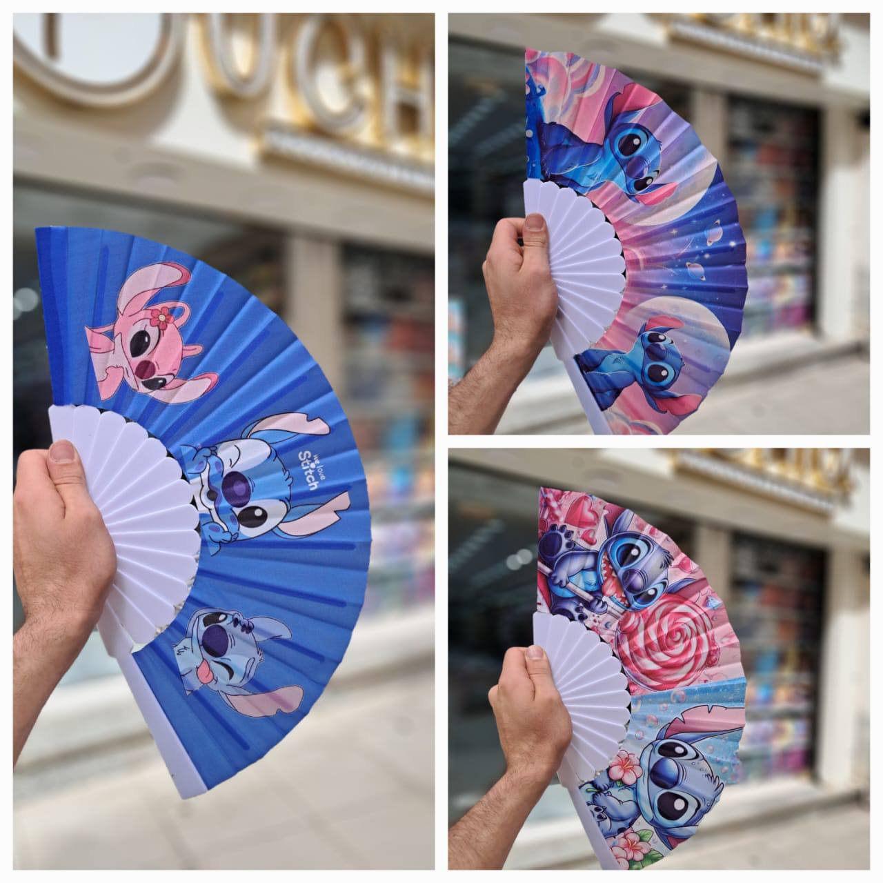 Stitch hand fan